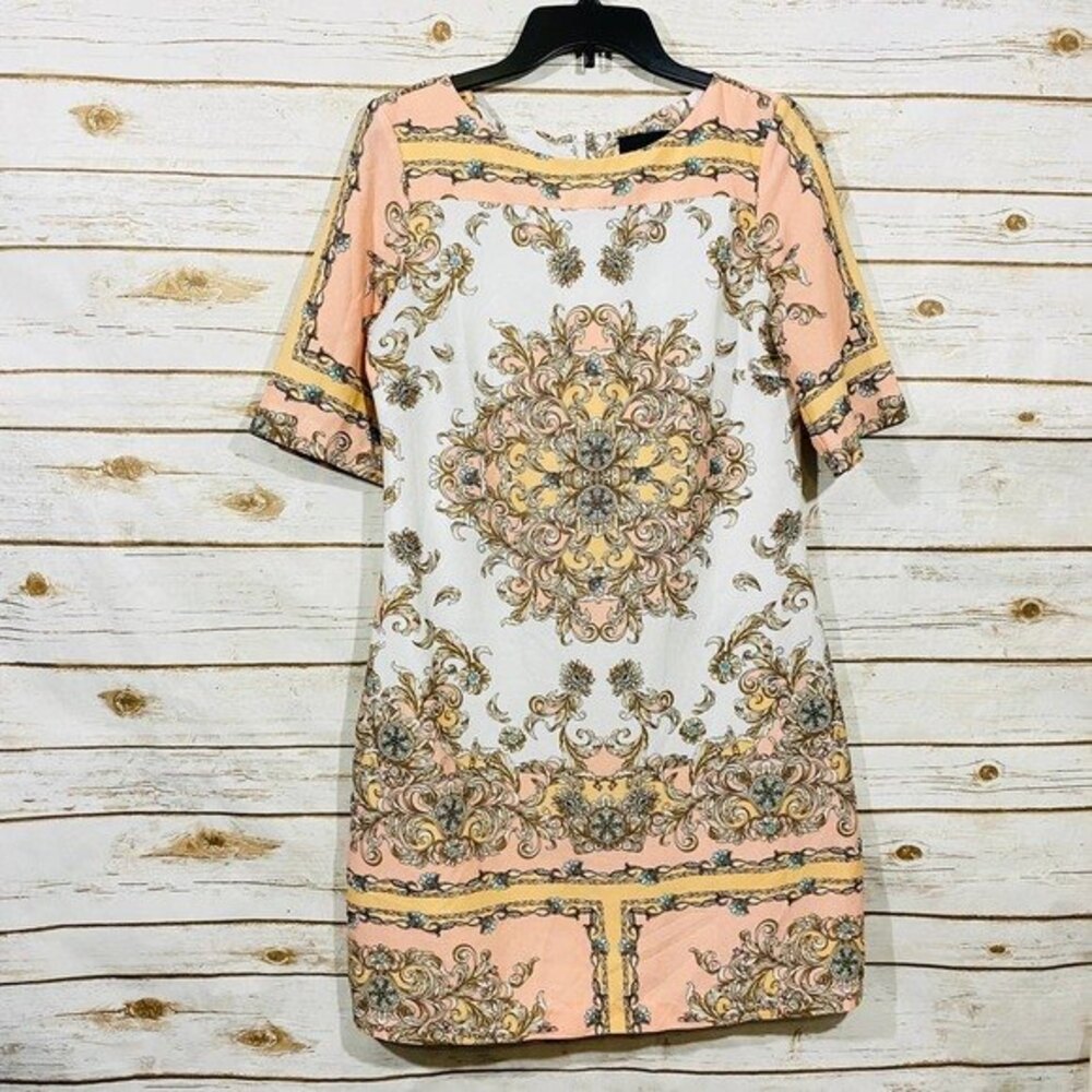 Scarlett women's multi paisley print 3/4‎ sleeve dress size 6